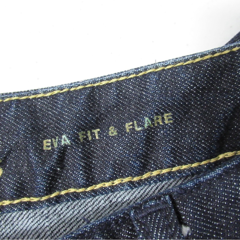 Express Dark Wash Eva Fit & Flare Wide-Leg Denim Jeans Size 10 Short - Picture 6 of 17
